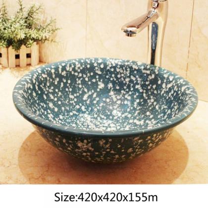 Handmade ceramic basin.C-1029