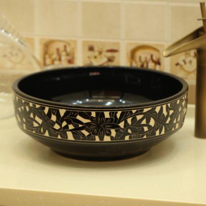 Handmade ceramic basin.C-1081