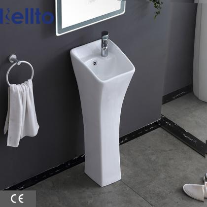 Small pedestal bathroom sinks modern pedestal sink (6307)