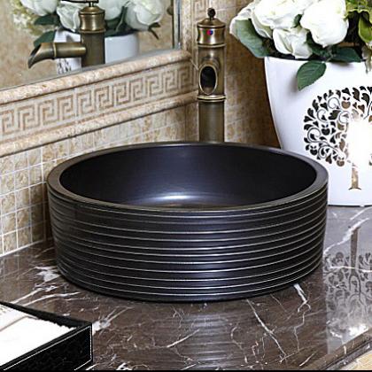 Handmade ceramic basin.C-1048